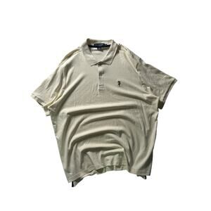 U.S. Polo Assn. Men's Cream / Off-White Short Sleeve Polo Shirt - Size 2XL